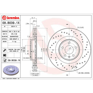 Disco De Freno Delantero Para Audi Q5 2009-2011
