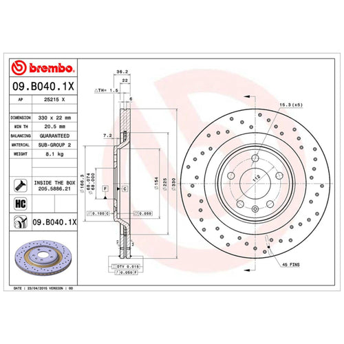 Disco De Freno Trasero Para Audi Q5 2009-2013