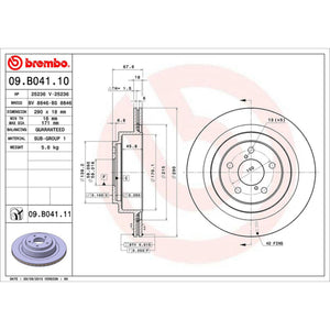 Disco De Freno Trasero Para Subaru Legacy 2006-2006
