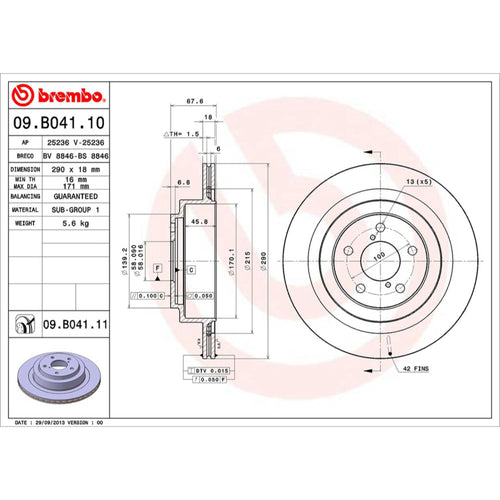 Disco De Freno Trasero Para Subaru Legacy 2006-2006