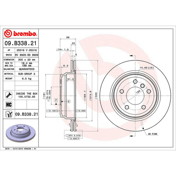 Disco De Freno Trasero Para Bmw 328I 2012-2013