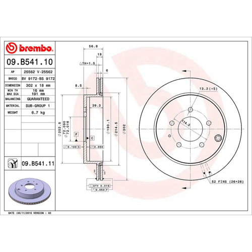 Disco De Freno Trasero Para Mazda Cx-7 2007-2012
