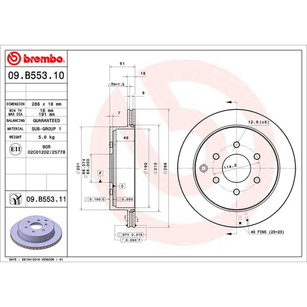 Disco De Freno Trasero Para Nissan Xterra 2005-2015