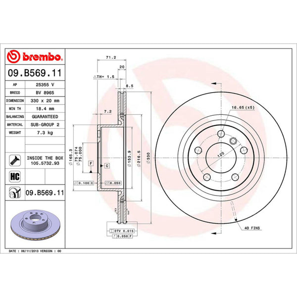 Disco De Freno Trasero Para Bmw X3 2012-2014