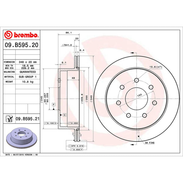 Disco De Freno Trasero Para Ford F-150 2004-2011