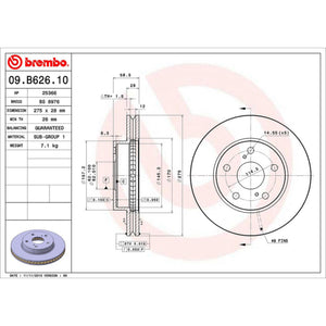 Disco De Freno Delantero Para Toyota Hilux 2004-2016