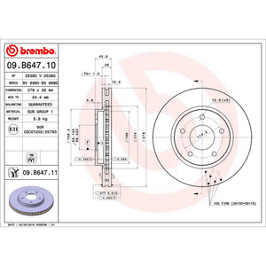 Disco De Freno Delantero Para Mitsubishi Lancer 2008-2016