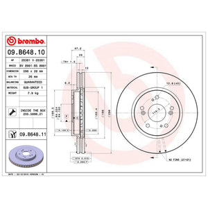 Disco De Freno Delantero Para Acura Rdx 2007-2012