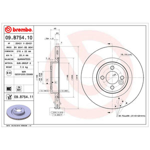 Disco De Freno Delantero Para Mini Cooper 2007-2015