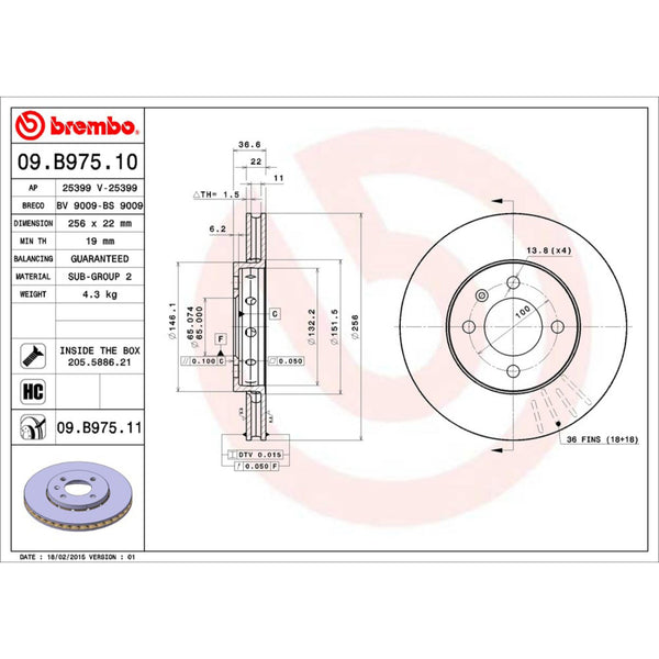 Disco De Freno Delantero Para Volkswagen Gol 2013-2019