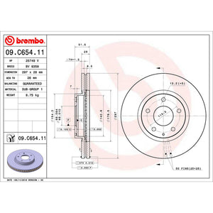 Disco De Freno Delantero Para Mazda 6 2014-2018
