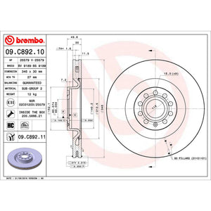 Disco De Freno Delantero Para Volkswagen Passat 2006-2010