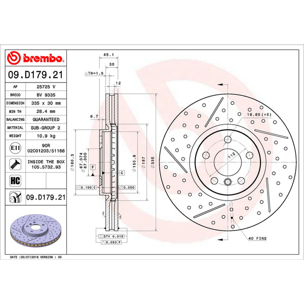 Disco De Freno Delantero Para Mini Cooper 2013-2022
