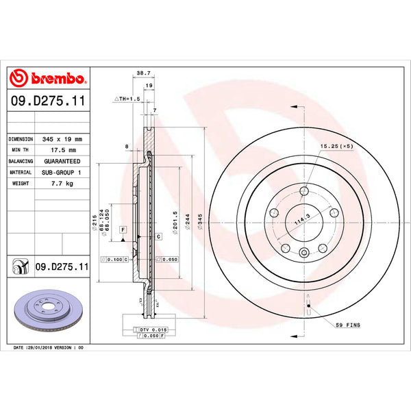 Disco De Freno Trasero Para Ford Explorer 2013-2019