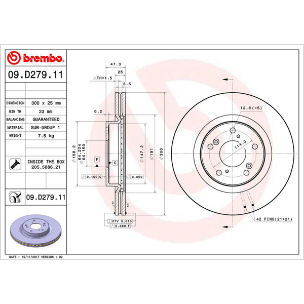 Disco De Freno Delantero Para Honda Cr-V 2012-2016