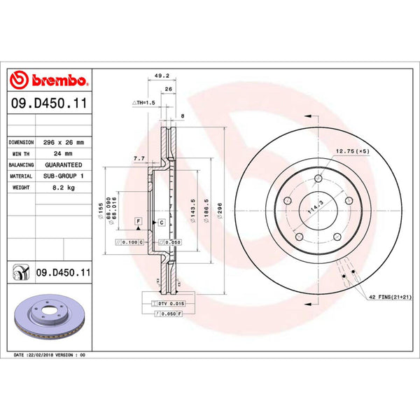 Disco De Freno Delantero Para Nissan Altima 2013-2022