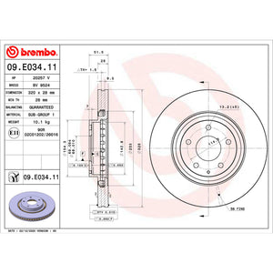 Disco De Freno Delantero Para Mazda Cx-9 2016-2020