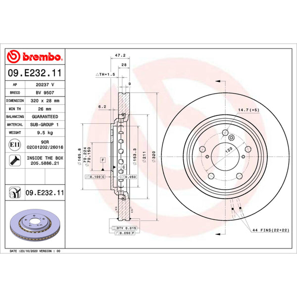 Disco De Freno Delantero Para Honda Odyssey 2015-2019