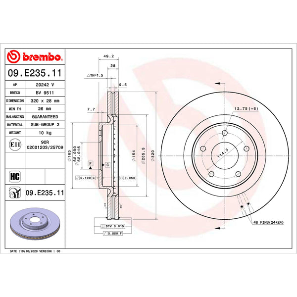 Disco De Freno Delantero Para Nissan Pathfinder 2013-2019