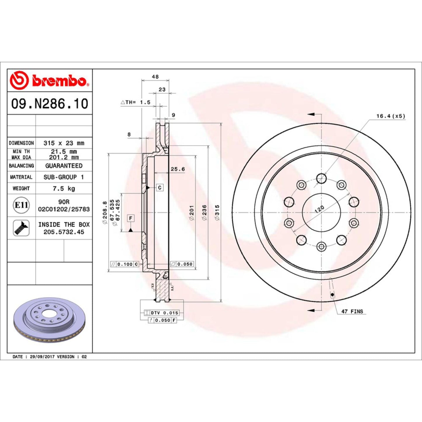 Disco De Freno Trasero Para Chevrolet Camaro 2010-2015