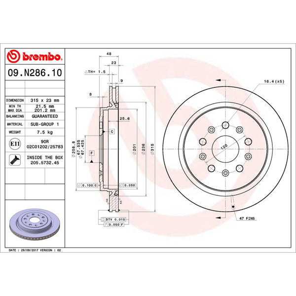 Disco De Freno Trasero Para Chevrolet Camaro 2010-2015