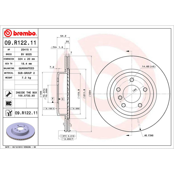Disco De Freno Trasero Para Bmw Z4 2011-2016