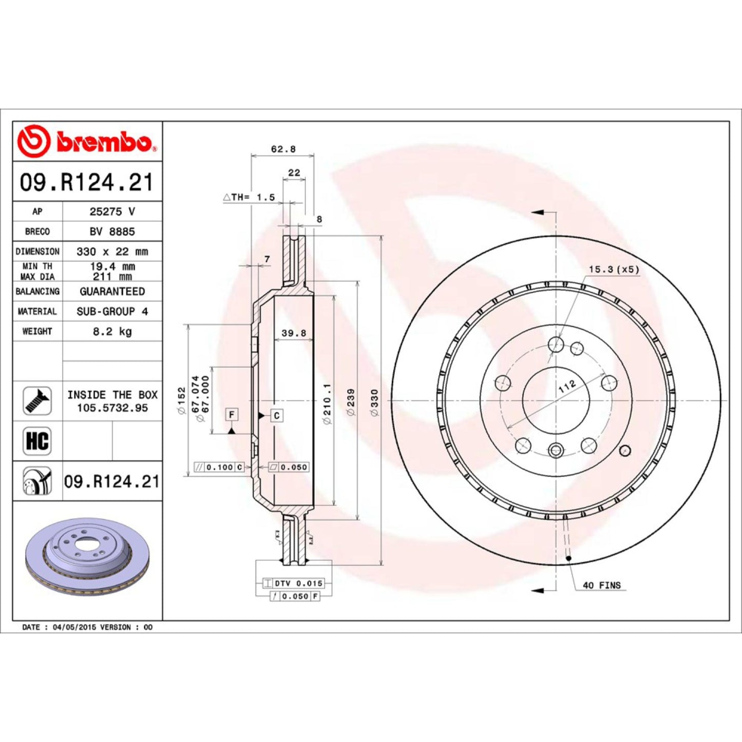 Disco De Freno Trasero Para Mercedes-Benz Ml500 2005-2009