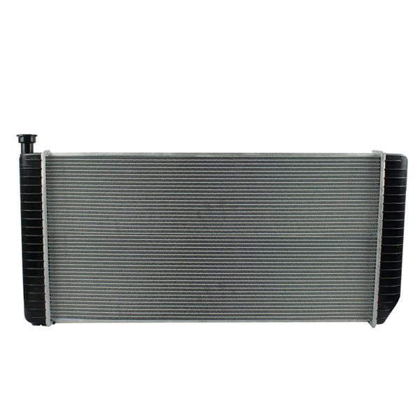 Radiador Automotriz Cadillac Chevrolet Escalade BLAZER,SILVERADO SPORT,C1500,2500 CHEYENNE T/M 99-00 32mm y 56mm Tubo Soldado