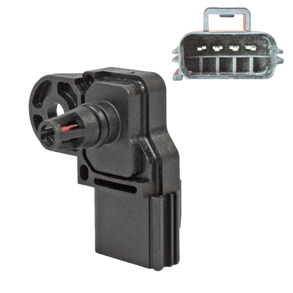 Sensor MAP P/ Ford Fiesta 1998-2001 L4 1.3L 8 Valvulas SOHC Naturalmente Aspirado FWD