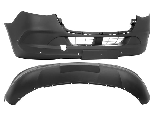 FASCIA DELANTERA MC SPRINTER 19-23 CORRUGADA C/6 HOYOS P/SENSOR S/HOYO P/REMOLQUE S/HOYO P/FARO  5 PUERTAS