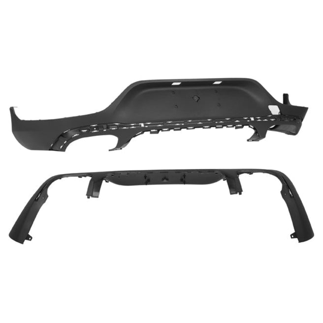 FASCIA TRASERA MC GLC 20-23 S/HOYO P/SENSOR C/AMG 4MATIC L4/V6 4/6 CILINDROS 2.0/3.0 L 5 PUERTAS INFERIOR CORRUGADA