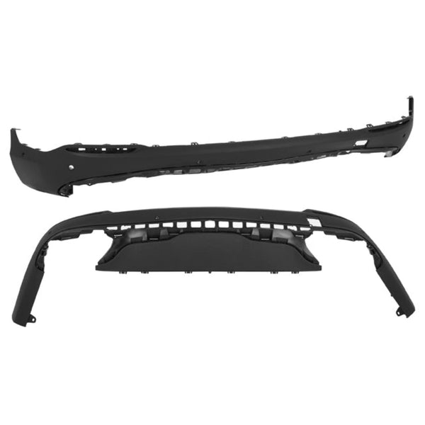 FASCIA TRASERA MC GLC 16-19 C/HOYO P/SENSOR 4MATIC/AVANTGARDE/OFF-ROAD L4 4 CILINDROS 2.0 L 5 PUERTAS INFERIOR CORRUGADA