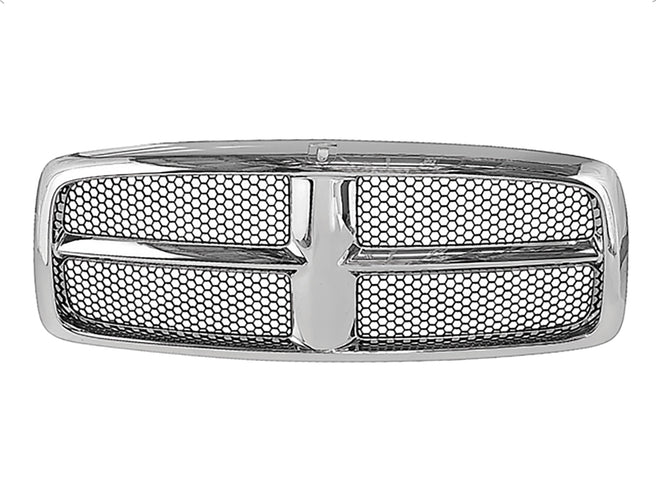 Parrilla Dg Ram 02-04 Completa Cromada C/Panal Negro P/ Dodge Ram 2002-2004