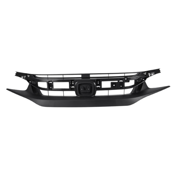Parrilla Hd Civic 19-21 Negra Mate S/Moldura Ex/I-Style/Turbo Plus L4 4 Cilindros 2. P/ Honda Civic 2019-2021