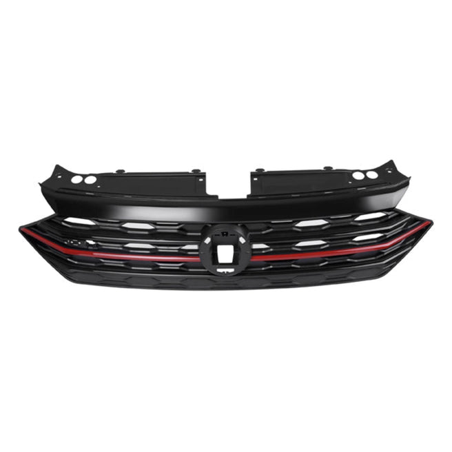 Parrilla Vw Jetta Gli 19-21 Negra Brillante C/Filo Rojo Gli L4 4 Cilindros 2.0L P/ Volkswagen Jetta 2019-2021