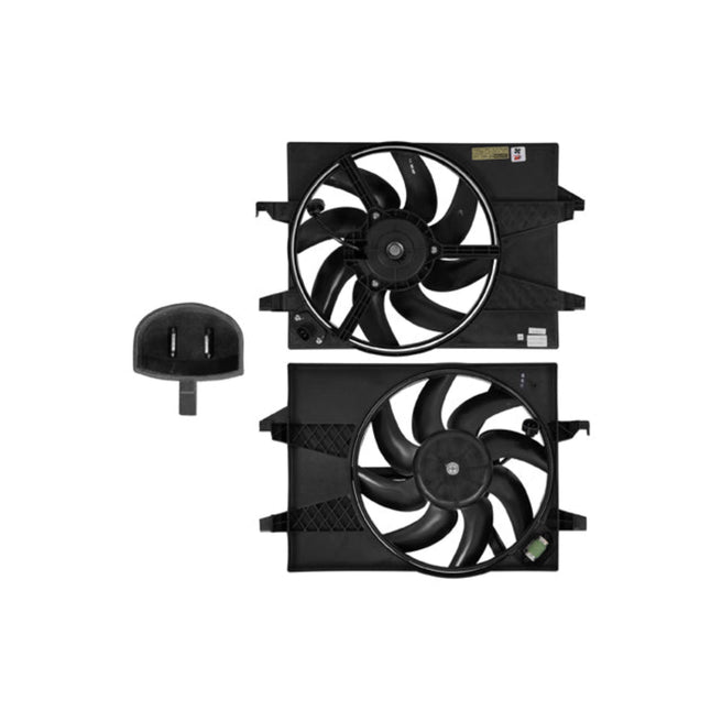 Motoventilador de Radiador Sencillo para Ford Fiesta 2002-2007 L4 1.6L Completo con Resistencia 2 Pines