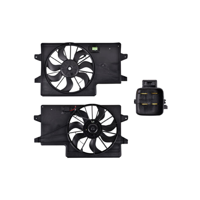 Motoventilador de Radiador Sencillo para Ford Focus 2008-2011 L4 2.0L Completo con Resistencia 4 Pines