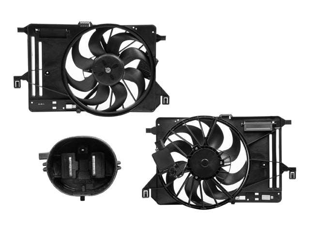Motoventilador de Radiador Sencillo para Ford Focus 2015-2018 L3 1.0L Completo 2 Pines