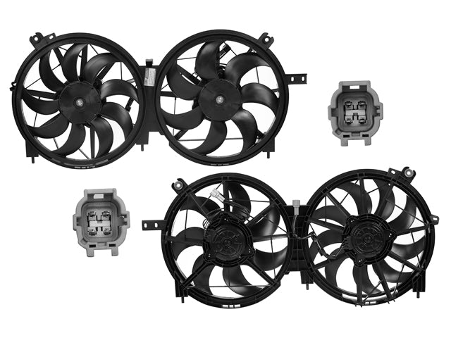 MOTOVENTILADOR NS ALTIMA 19-23 L4 2.0L DOBLE COMPLETO 4 Y 4 PINES KF