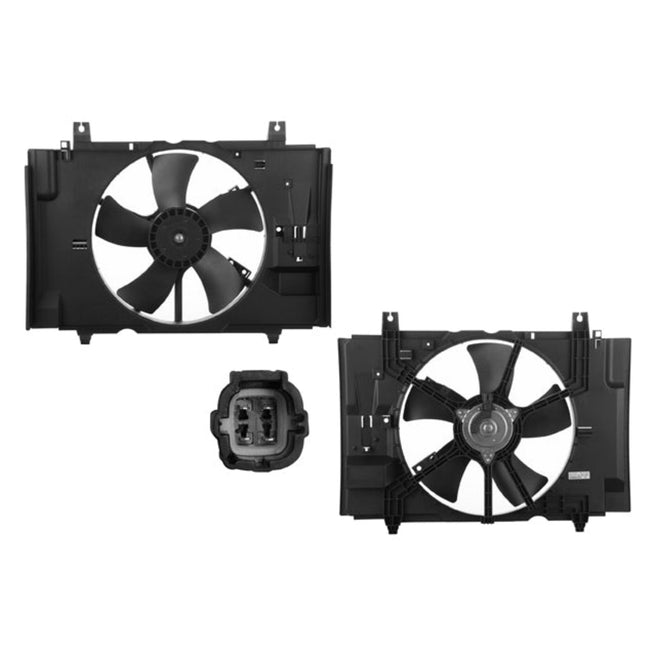 Motoventilador de Radiador Sencillo para Nissan Tiida 2007-2012 L4 1.6L Completo 4 Pines