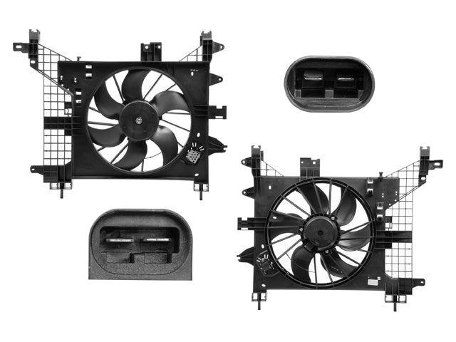 MOTOVENTILADOR RN DUSTER 13-16 L4 2.0L P/RAD C/RESISTENCIA SENCILLO COMPLETO 2 Y 2 PINES KS