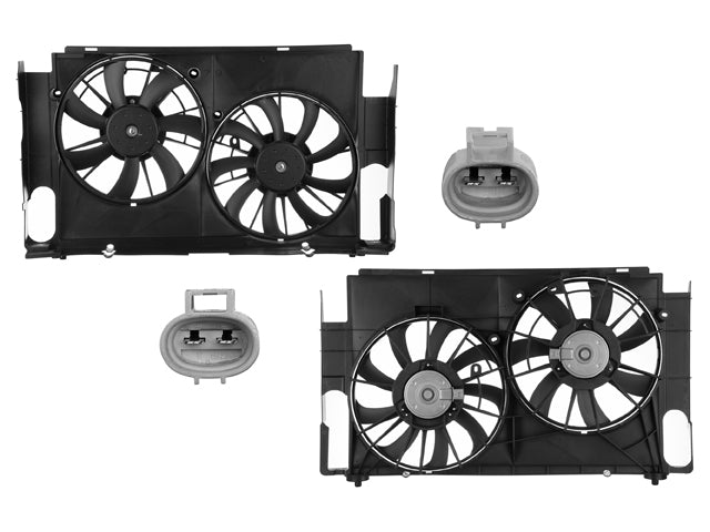 MOTOVENTILADOR TY RAV 4 13-18 L4 2.5L DOBLE COMPLETO 2 Y 2 PINES KF/CN