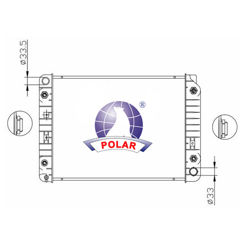 Radiador Caprice Automático 1994-1995 Polar