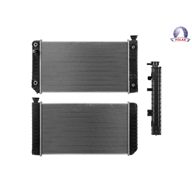 Radiador Cv S-10/Blazer/Sonoma/Jimmy/S15/Syclone/Typhoon/Oldsmobile 88-94 V6 4.3 Lts 2 Enfriadores C/S Aa Aut 26 1/4X14 7/8X32Mm Alum Sold Polar