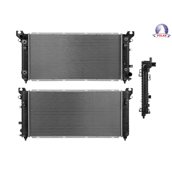 Radiador Cv Silverado 14-18 V6 4.3 V8, 5.3, 6.2 Lts C/S Aa Aut Enfriador De Motor Lado Izquierdo 34X16 6/7X22Mm Alum Sold Polar
