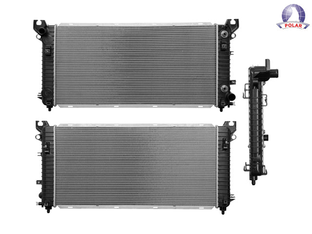 RADIADOR CV SILVERADO 1500 16-18/SUBURBAN 16-20 V8 5.3, 6.2 LTS AUT C/S AA 34X16 6/7X22MM ALUM SOLD POLAR