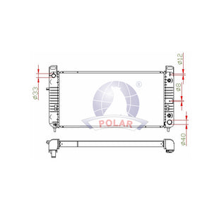 Radiador 26mm Silverado Automático 1999-2013 Polar