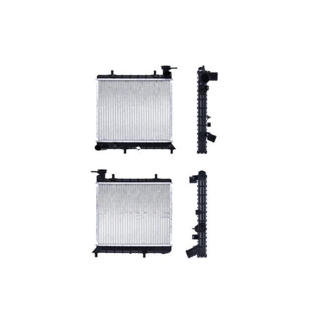Radiador Dg Verna 04-06 L4 1.5,1.6 Lts C/S Aa Std Corto 13 1/5X11 3/4X16Mm Alum Sold Polar