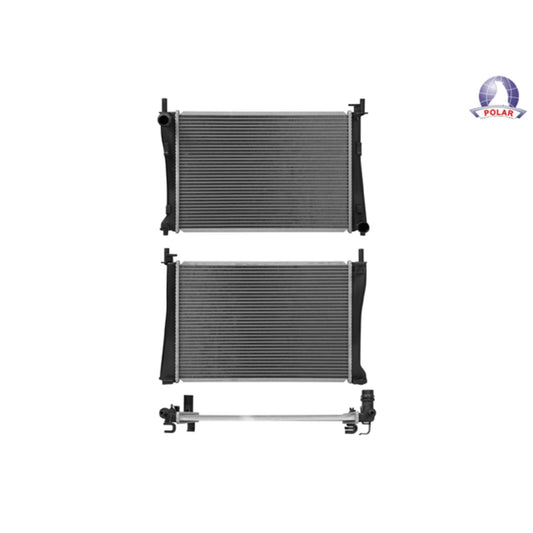 Radiador Fd Fiesta 01-08 L4 1.4, 1.6 Lts Std C/Aa 19 2/3X14X16Mm Alum Sold Polar