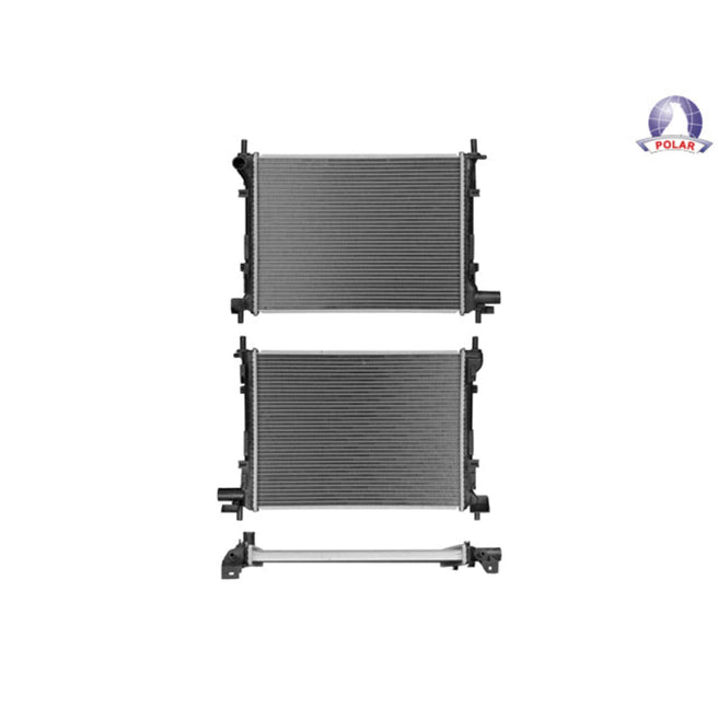 Radiador Fd Fiesta Ikon 02-07 L4 1.6 Lts Std C/S Aa 19 7/8X14 7/8X26Mm Alum Sold Polar